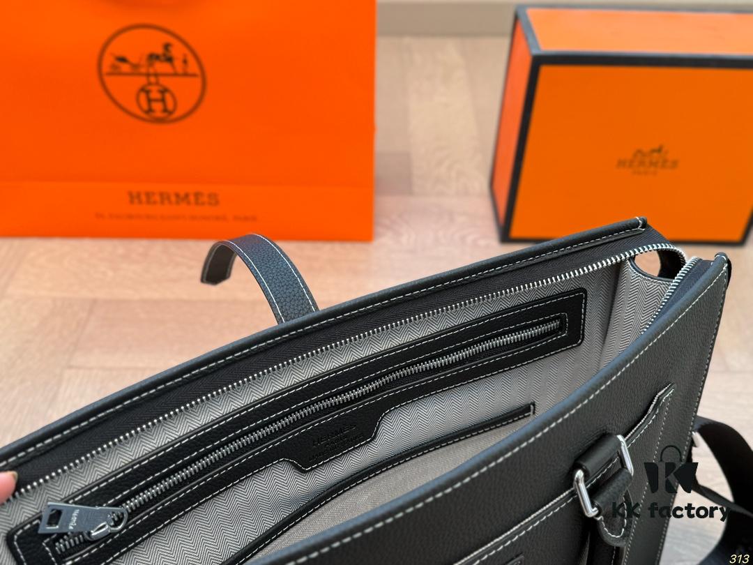 Hermès Hermès Briefcase, Crossbody or Handheld, Spacious for Documents and Laptop, Durable Material, Ideal Choice for Business Men, Size 38 x 28