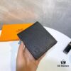 Hermes Men's Genuine Imported Cowhide Leather Wallet Short and Long Bifold Black 12x10 19x10 Model 8809
