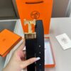 Hermes Men's Leather Belt D-29 with Full Packaging and Tote Bag