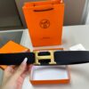 Hermes Men's Leather Belt D-29 with Full Packaging and Tote Bag