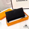 Hermès New Arrival Men's Small Clutch Wallet, Black, 20x10, Top-Grade Calfskin Leather