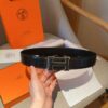 Hermes Men's Genuine Leather Crocodile Pattern Belt, 3.5cm Width