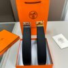 Hermes Men's Leather Belt D-29 with Full Packaging and Tote Bag