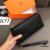 Hermès Black Leather Handheld Clutch Bag 21x10 Model 90095