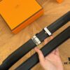Hermes Belt Men's Leather Belt Genuine Cowhide Fashionable and Elegant Complete Packaging
