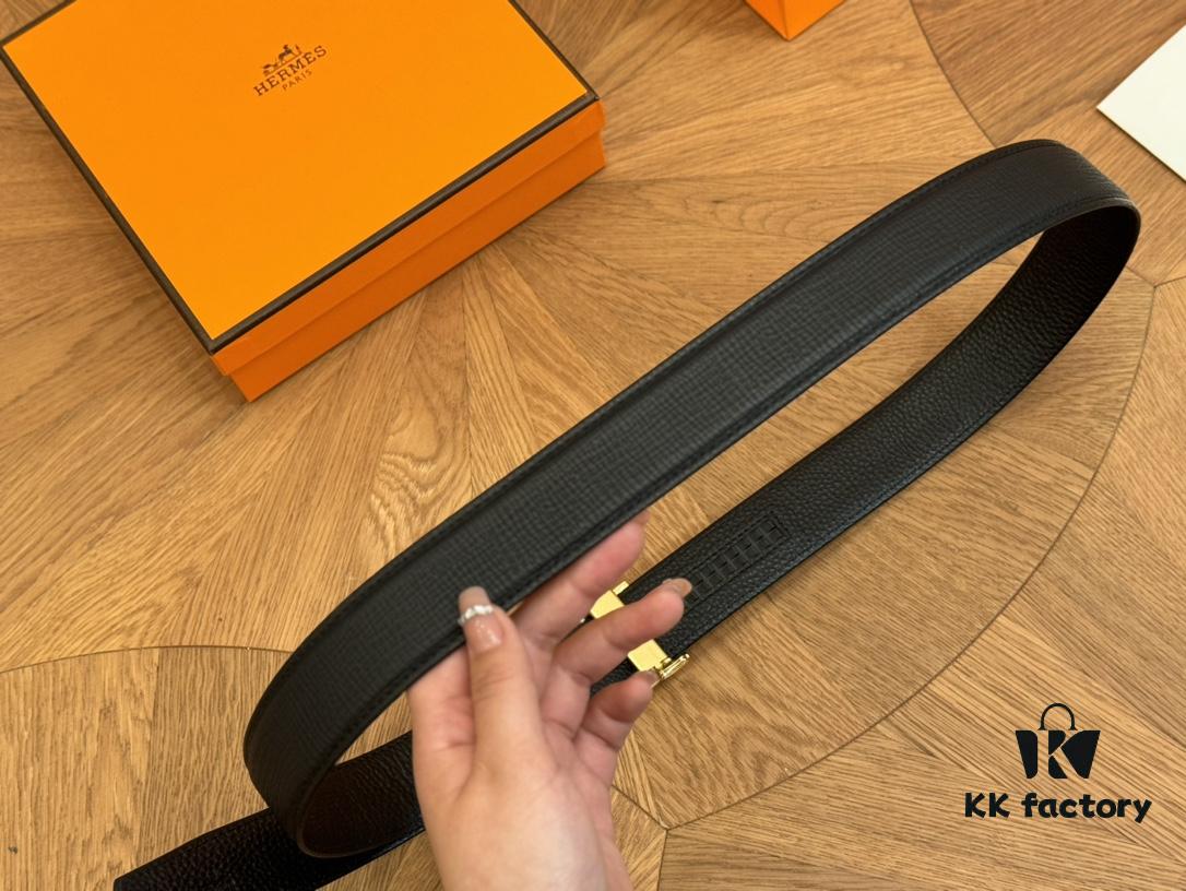 Hermes Belt Men's Leather Belt Genuine Cowhide 3.6cm Width Stylish and Elegant with Full Packaging