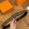 Hermes Belt Men's Leather Belt Genuine Cowhide Fashionable and Elegant Complete Packaging
