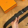 Hermes Belt Men's Leather Belt Genuine Cowhide Fashion Stylish Width 3.6cm Full Packaging