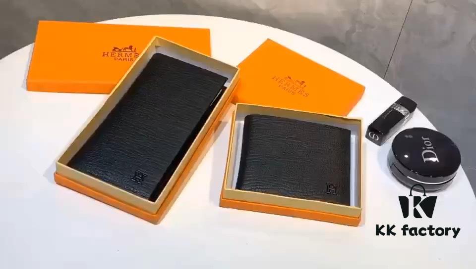 8809 Hermès Men's Wallet and Suit Clip, Counter Hot-Selling Item, Premium Cowhide Inside and Out, Original Quality, Perfect Craftsmanship, Excellent Length and Size