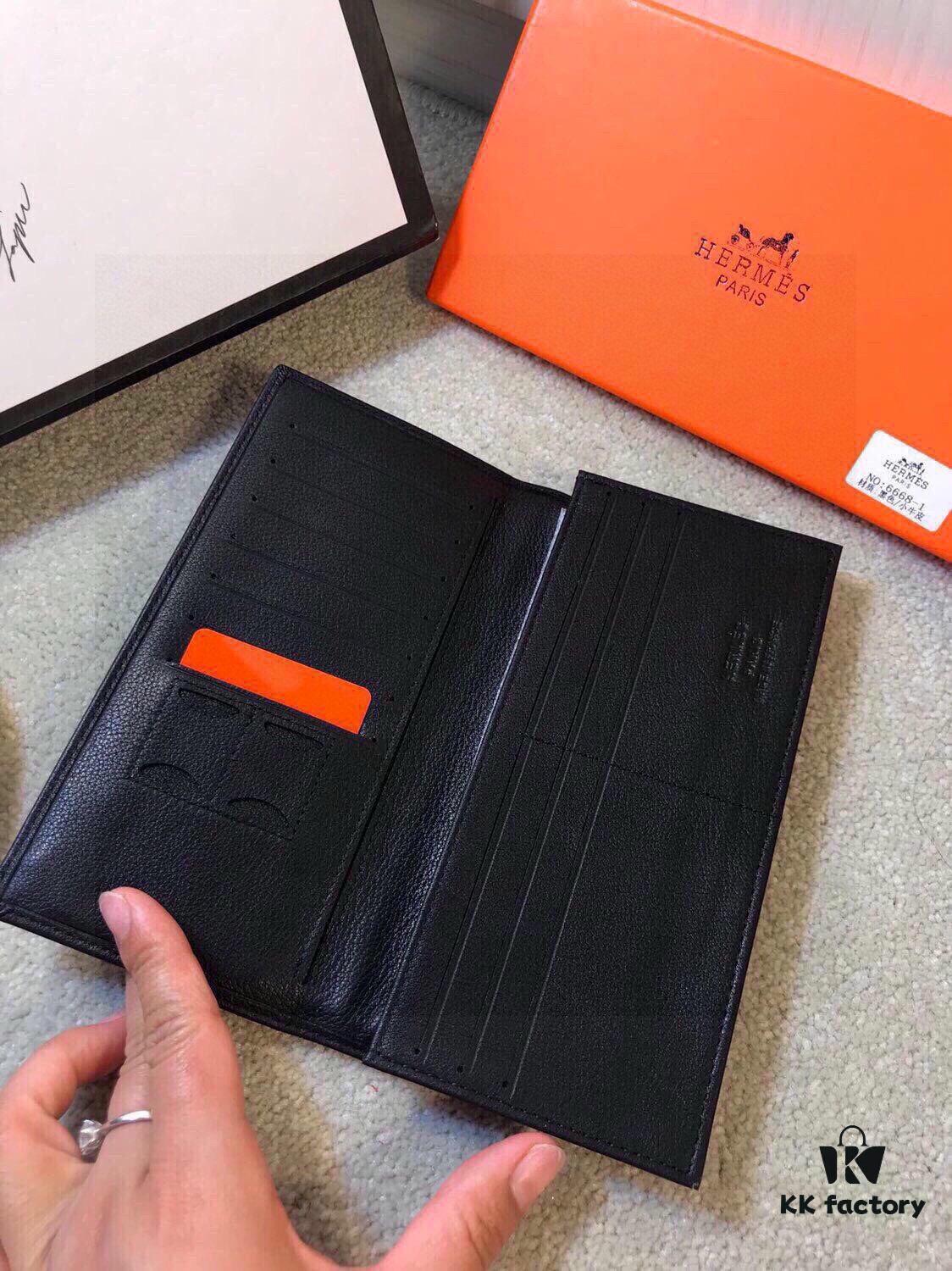 6668 Hermès Men's Wallet and Suit Clip, Counter Hot-Selling Item, Top-Grade Cowhide Inside and Out, Original Quality, Perfect Craftsmanship, Long and Short Styles
