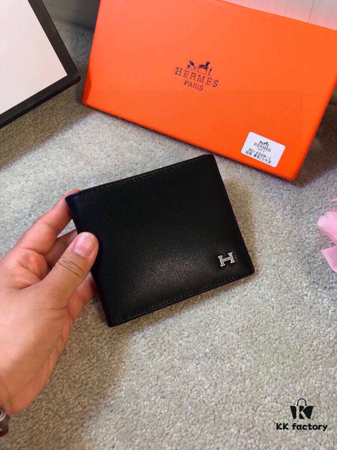 6668 Hermès Men's Wallet and Suit Clip, Counter Hot-Selling Item, Top-Grade Cowhide Inside and Out, Original Quality, Perfect Craftsmanship, Long and Short Styles