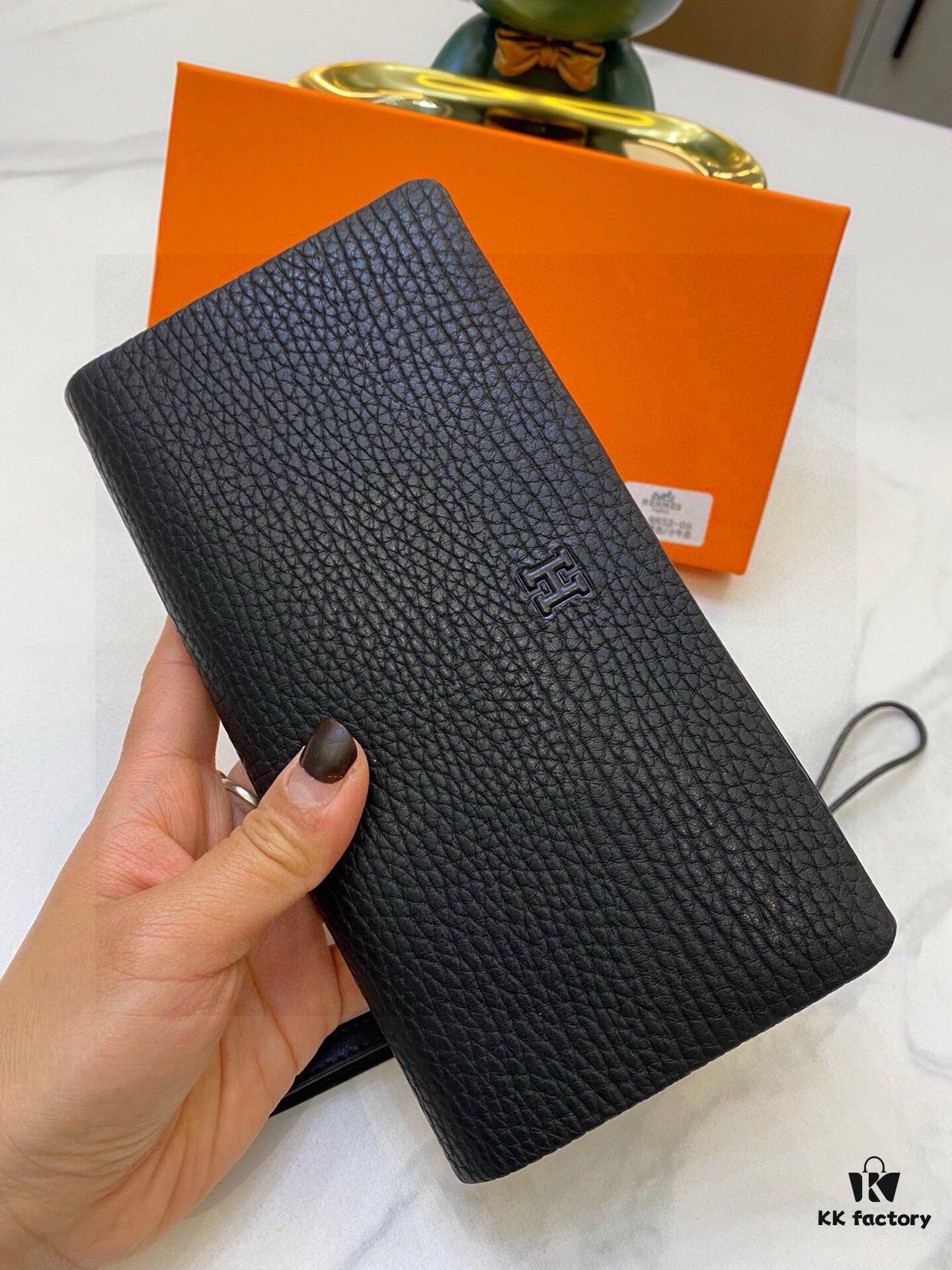 8822-05 Hermès Men's Wallet Handbag Premium Cowhide Leather Original Quality