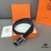 Hermès Men's Classic Leather Belt in Cowhide with High-Quality Alloy Buckle, Two Colors Available