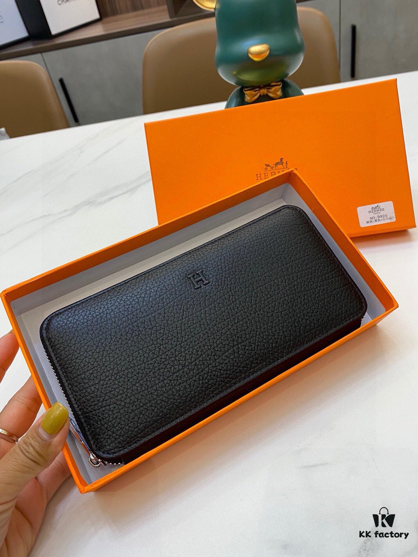 Hermes 9925 Men's Wallet and Handbag - Top Cowhide Leather, Original Quality