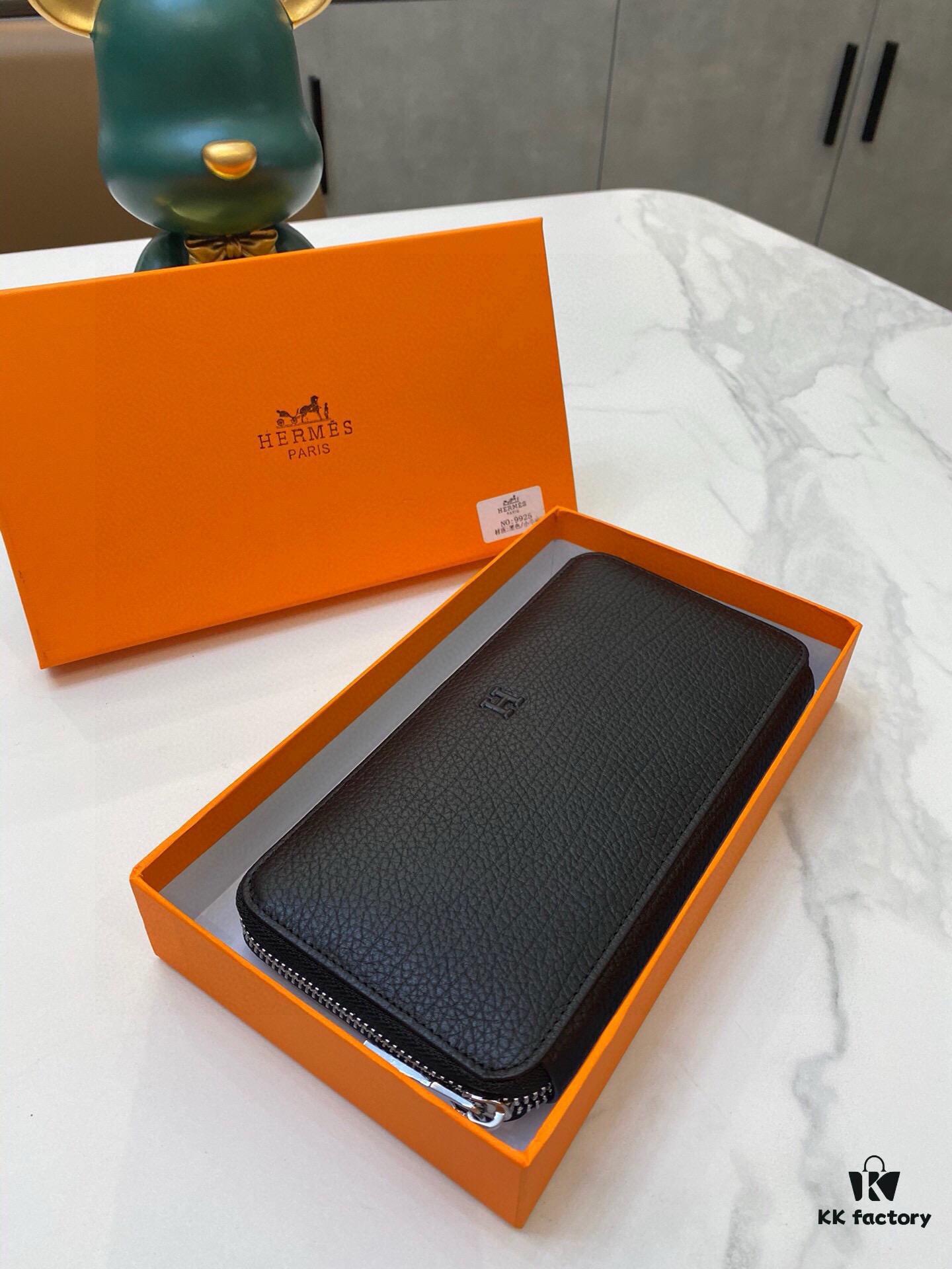 Hermes 9925 Men's Wallet and Handbag - Top Cowhide Leather, Original Quality