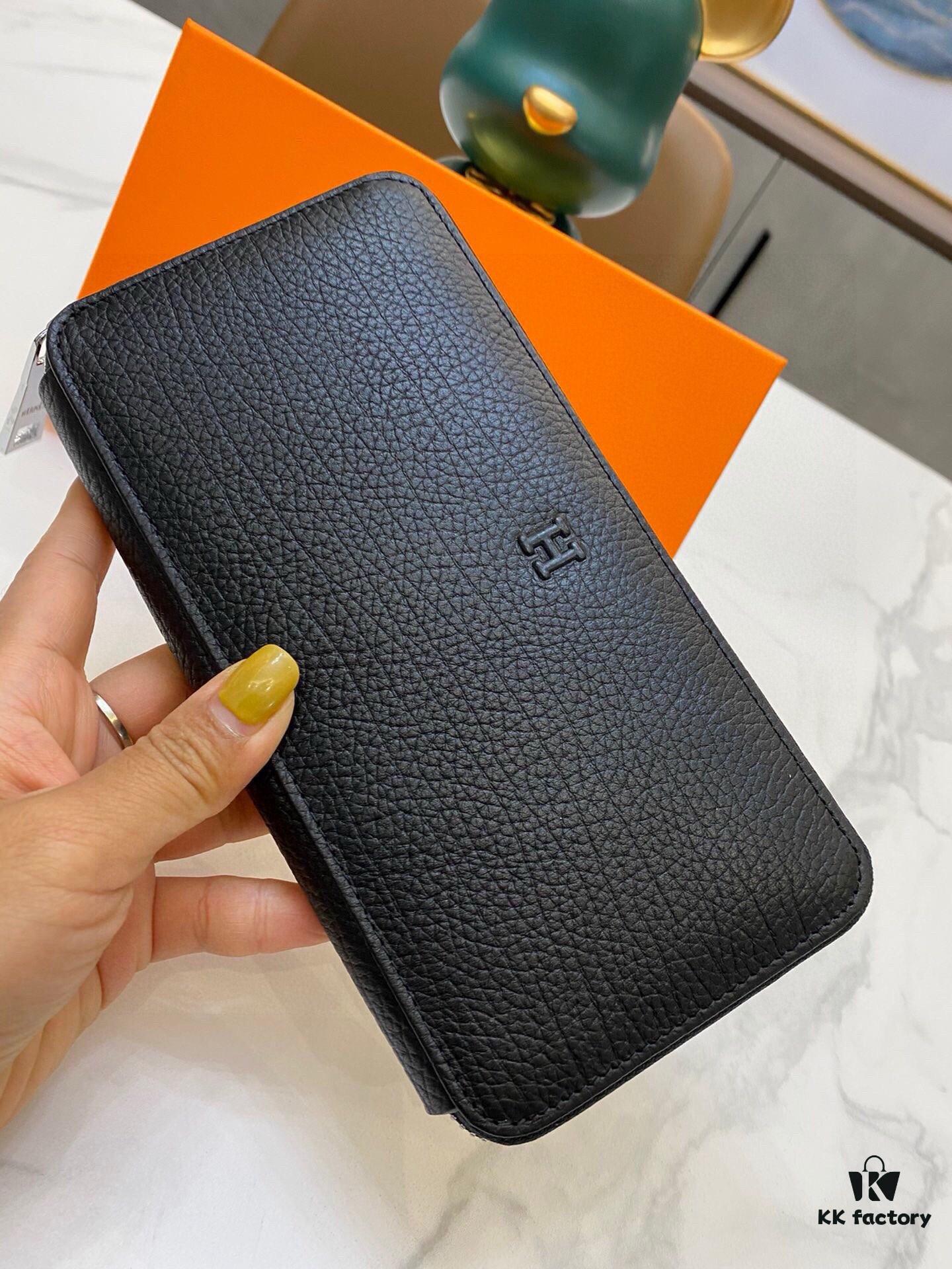 Hermes 9925 Men's Wallet and Handbag - Top Cowhide Leather, Original Quality