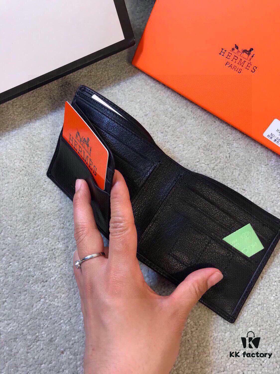 6668 Hermès Men's Wallet and Suit Clip, Counter Hot-Selling Item, Top-Grade Cowhide Inside and Out, Original Quality, Perfect Craftsmanship, Long and Short Styles