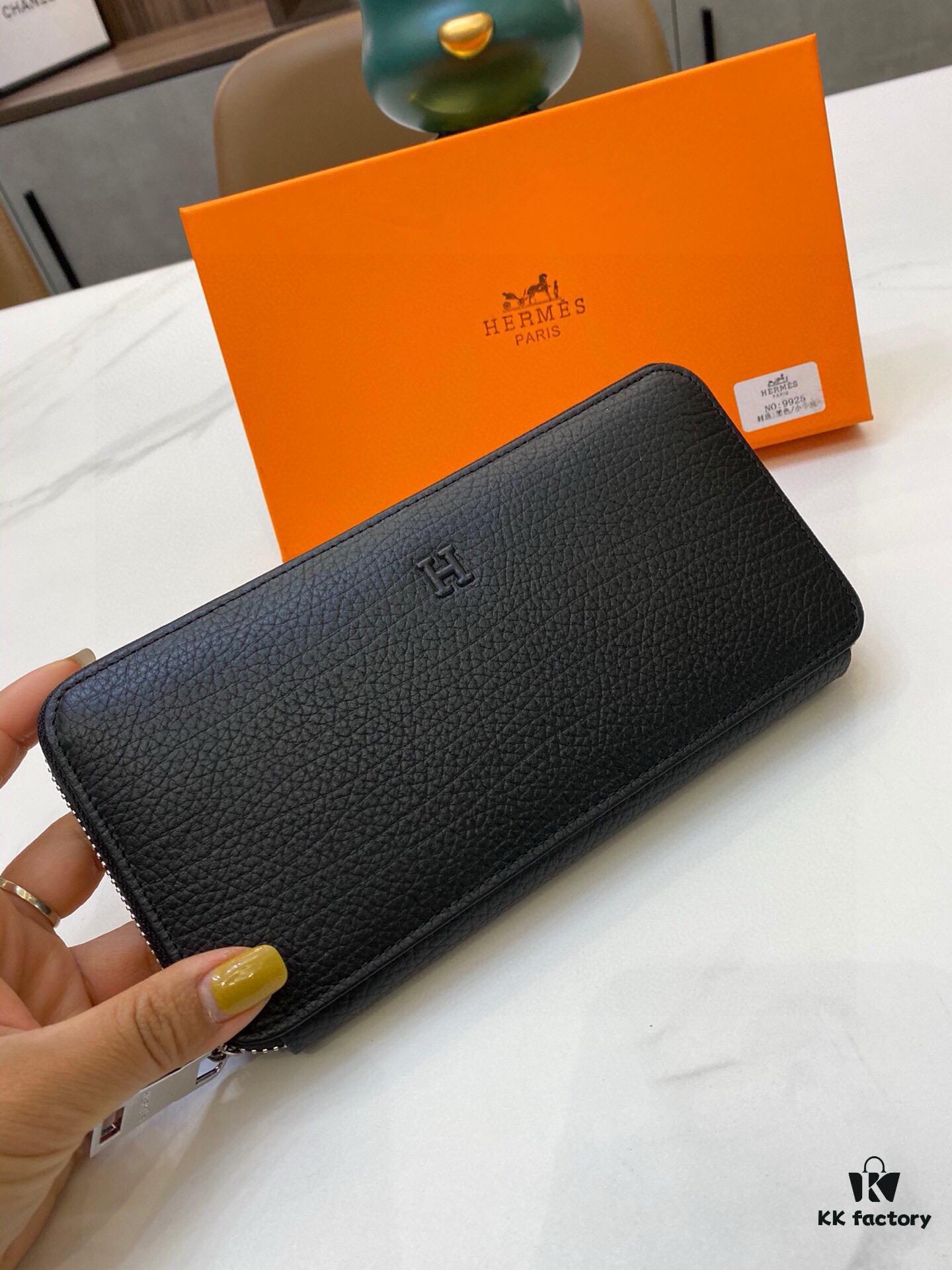 Hermes 9925 Men's Wallet and Handbag - Top Cowhide Leather, Original Quality