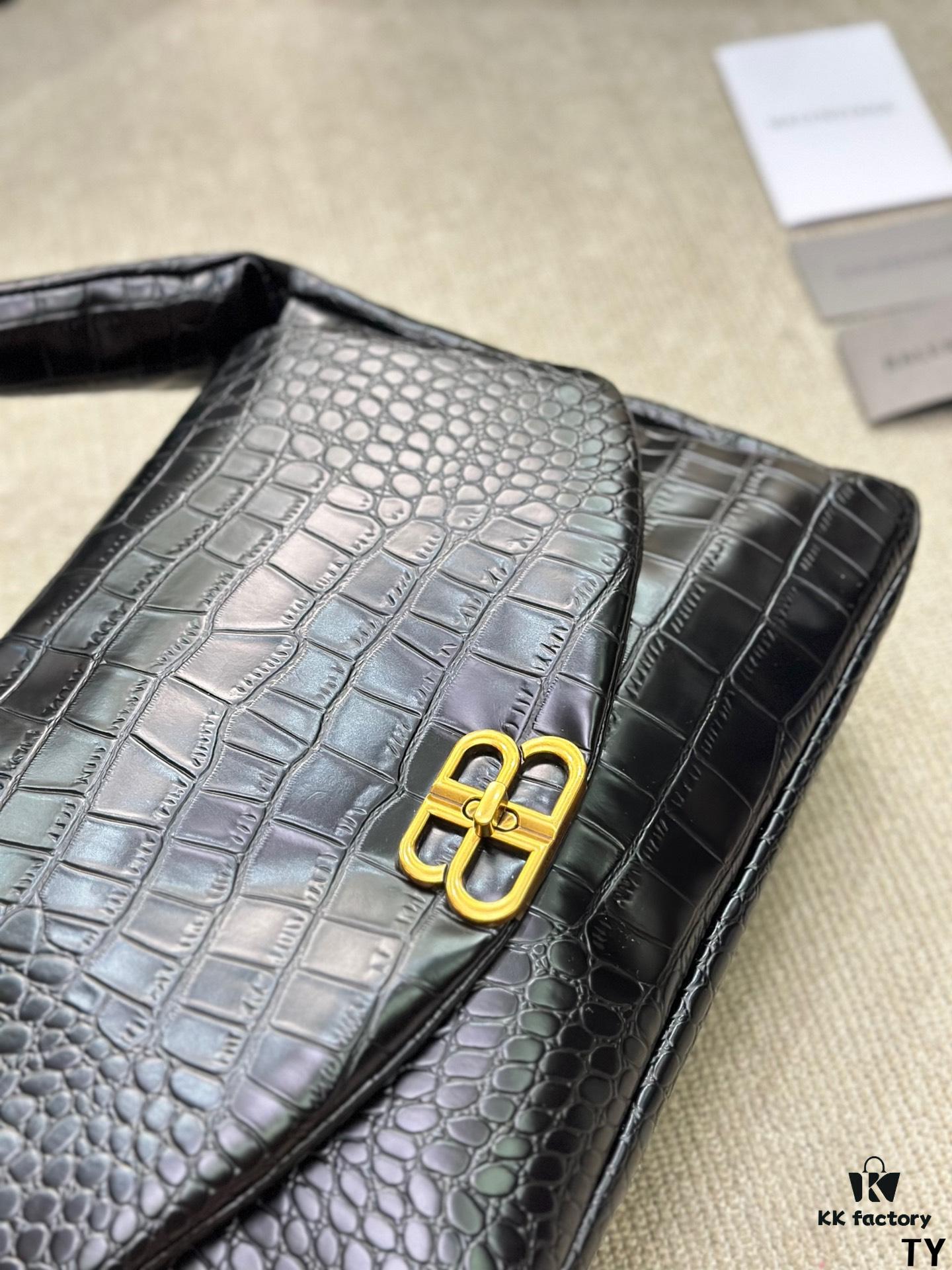 Crocodile Texture - BALENCIAGA BB SOFT Flap Bag with High Fashion Appeal