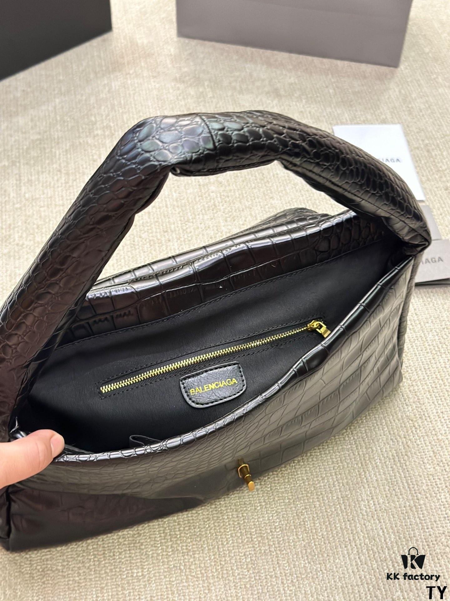 Crocodile Texture - BALENCIAGA BB SOFT Flap Bag with High Fashion Appeal