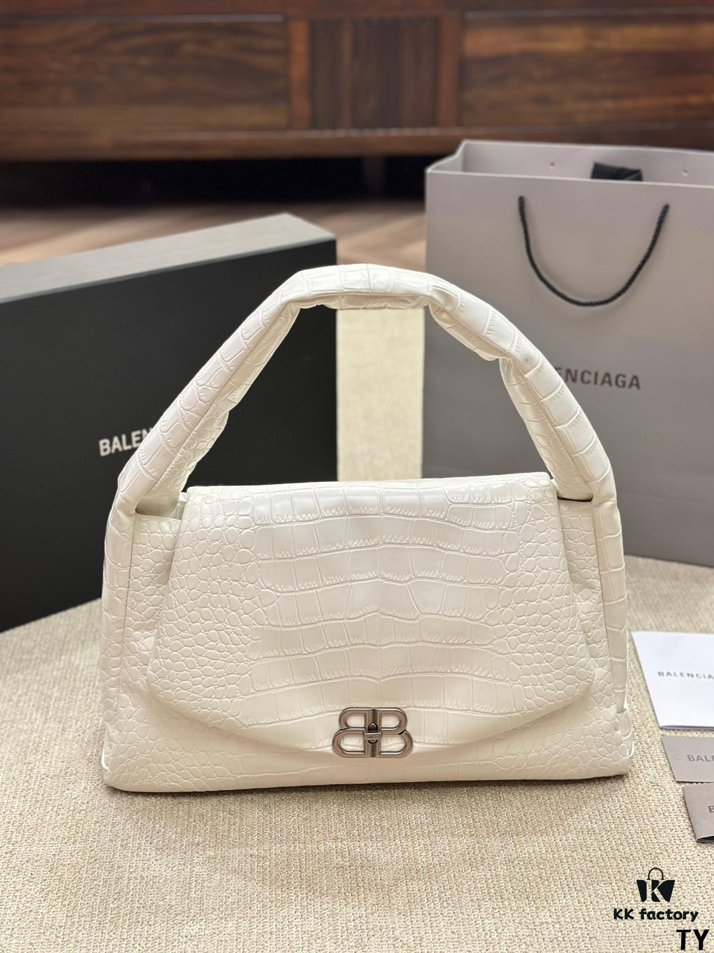 Crocodile Texture - BALENCIAGA BB SOFT Flap Bag with Exceptional Style