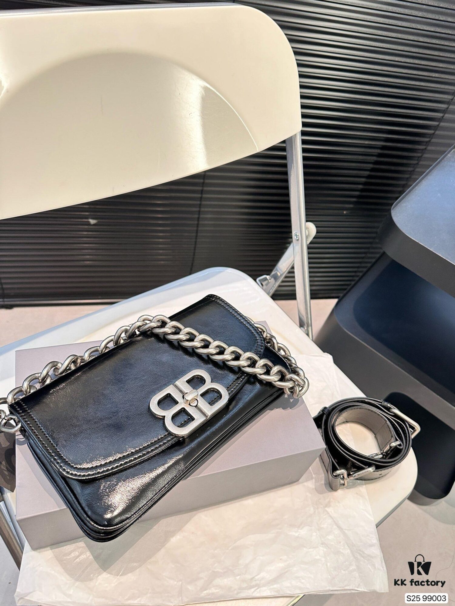 Balenciaga BB Soft Flap Bag with Foldable Box