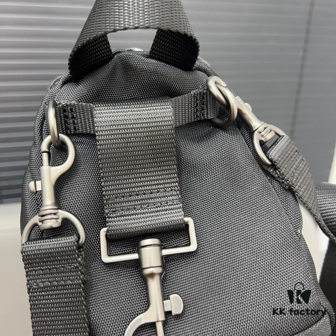 Balecntaga Balenciaga Oversized Series Embroidered Zipper Closure Nylon Pouch Mini Backpack Unisex Shoulder Crossbody Bag Classic Recreated Design with Precision Inlay Craftsmanship