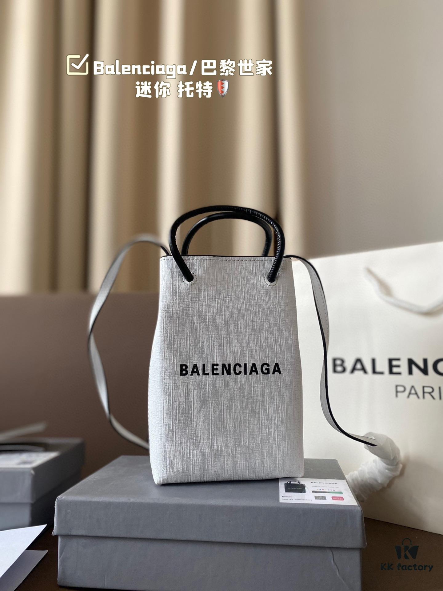 Balenciaga Mini Tote Bag Limited Edition at Boutique, Featured by Entertainment Weekly - Stylish Black and White Design