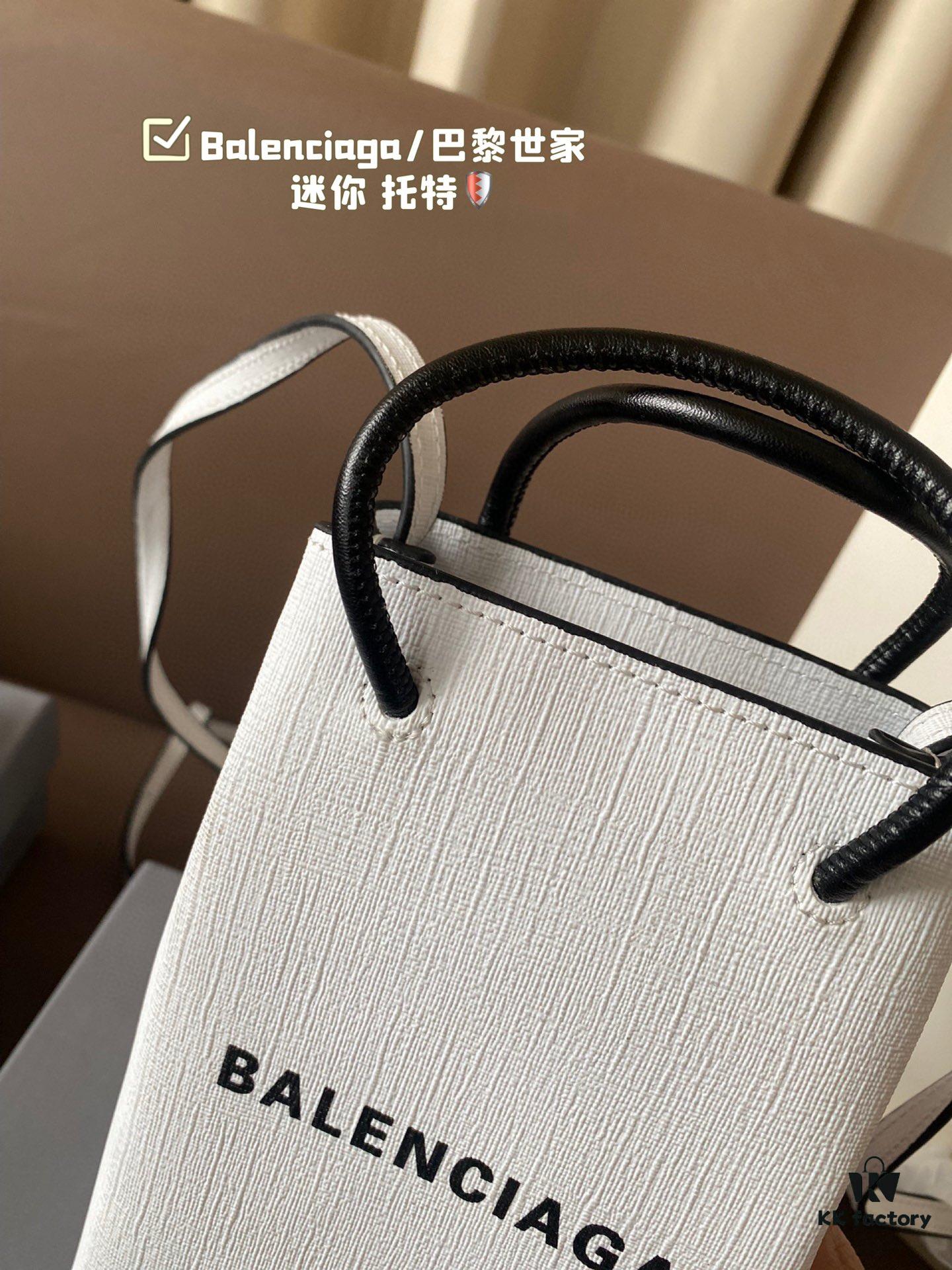 Balenciaga Mini Tote Bag Limited Edition at Boutique, Featured by Entertainment Weekly - Stylish Black and White Design