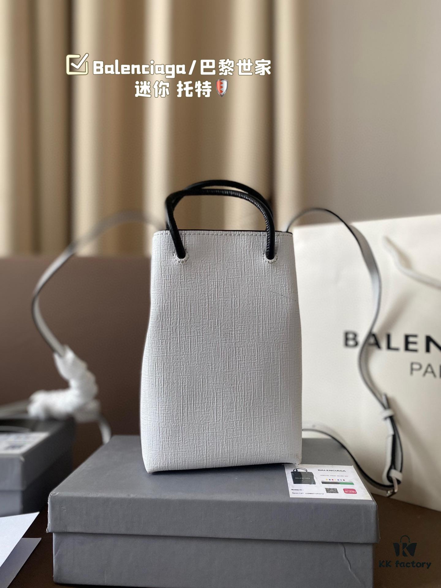 Balenciaga Mini Tote Bag Limited Edition at Boutique, Featured by Entertainment Weekly - Stylish Black and White Design