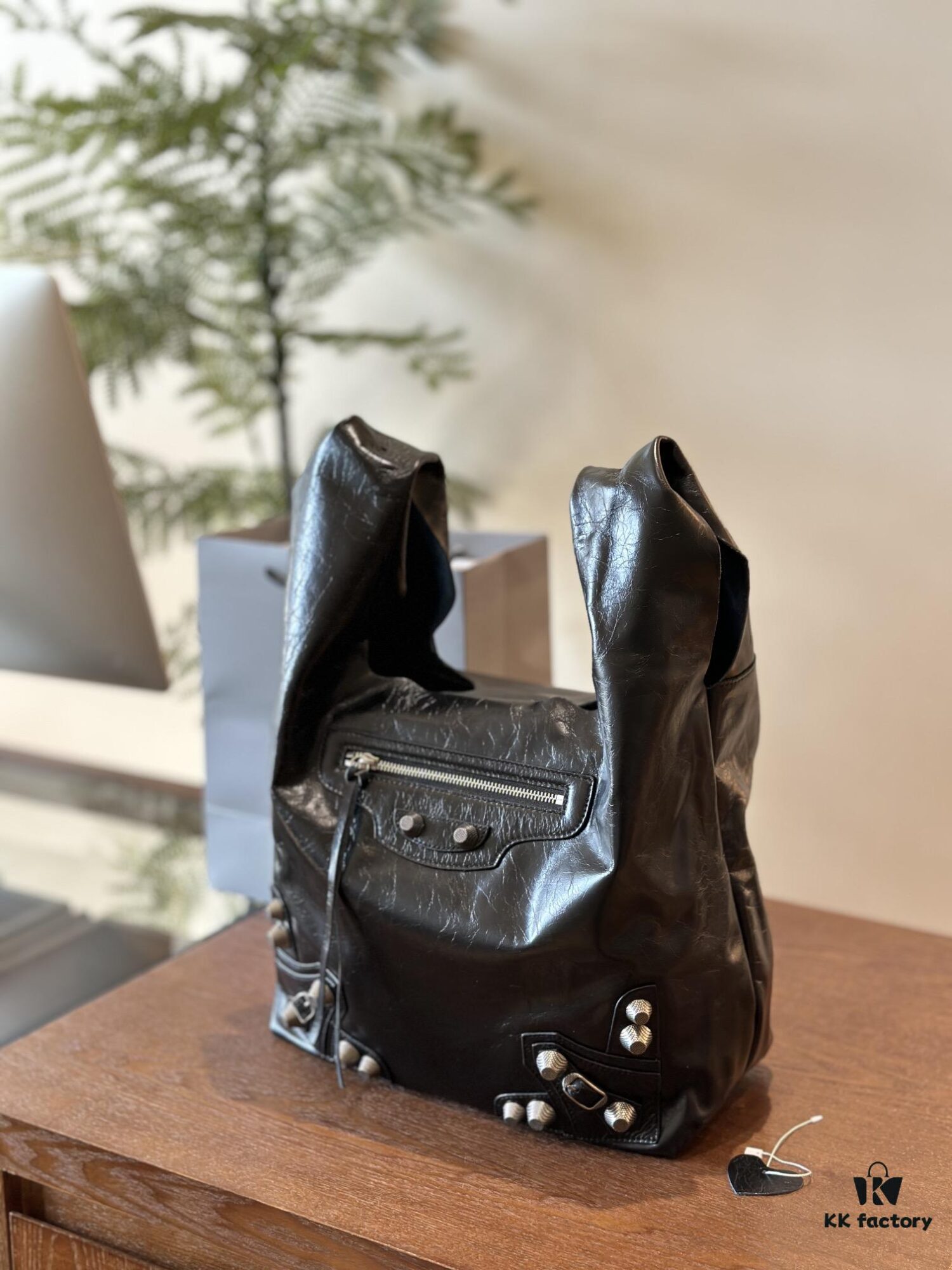 Balenciaga Spring 2024 Le Cagole Biker Vest 'Trash Bag' Shopping Tote