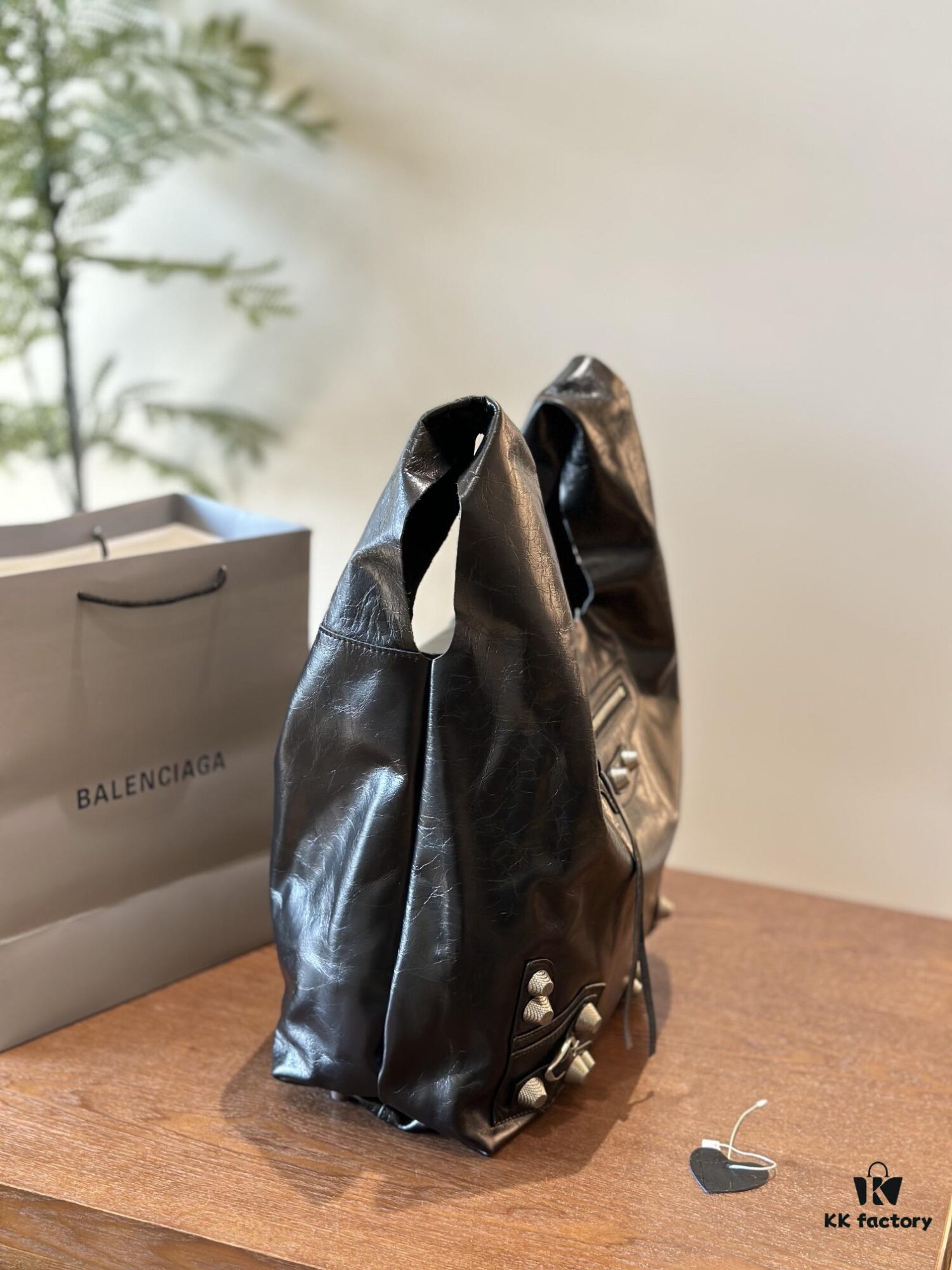 Balenciaga Spring 2024 Le Cagole Biker Vest 'Trash Bag' Shopping Tote