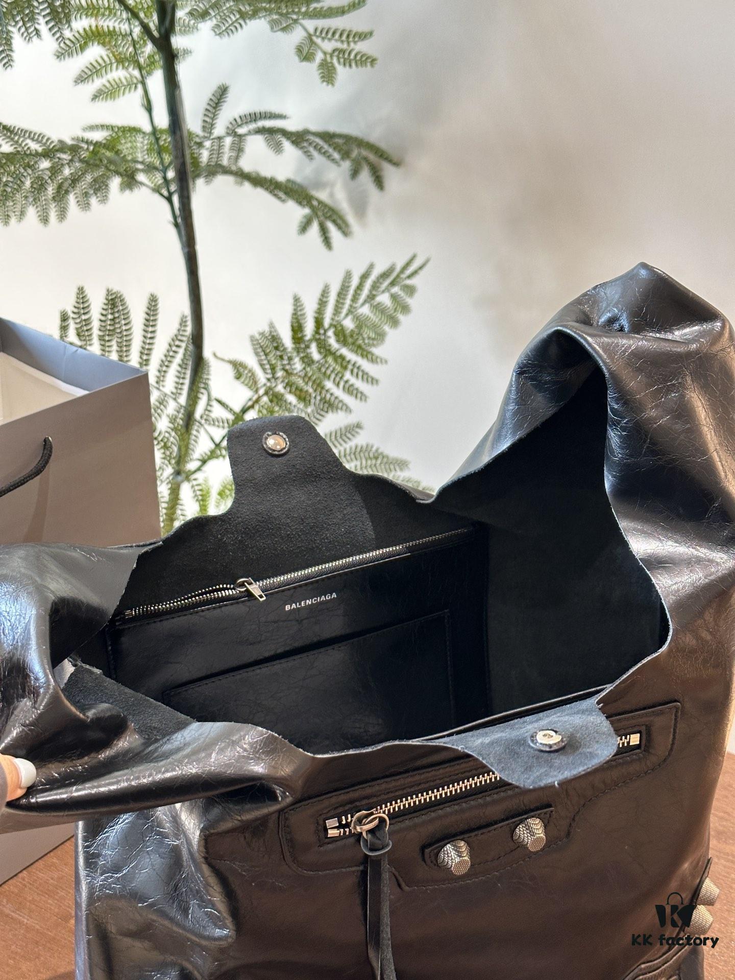 Balenciaga Spring 2024 Le Cagole Biker Vest 'Trash Bag' Shopping Tote