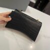 Genuine Leather Foldable Gift Box 🎁, Balenciaga Downtown Style New Arrival Hourglass Crocodile Pattern Unisex Bag