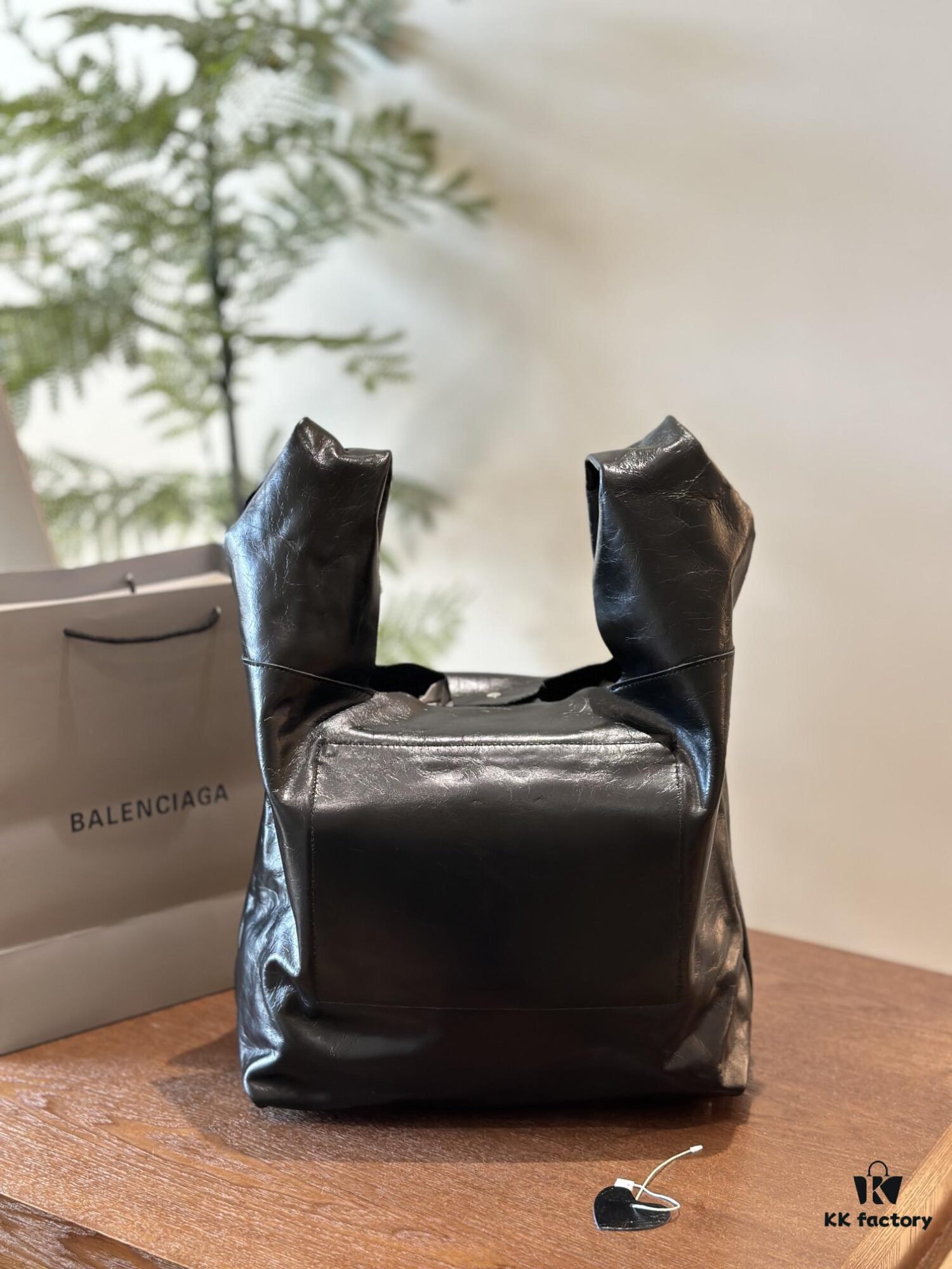 Balenciaga Spring 2024 Le Cagole Biker Vest 'Trash Bag' Shopping Tote