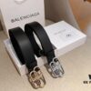 Balenciaga Men's Leather Belt with Full Packaging and Tote Bag