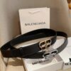 Balenciaga Men's Leather Belt with Full Packaging and Tote Bag