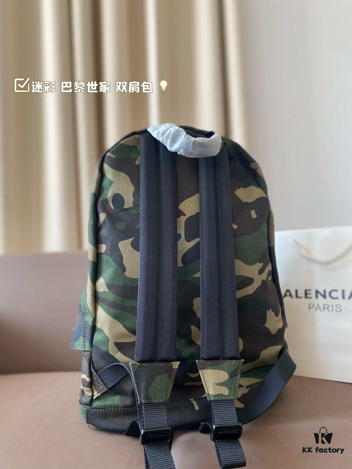 Camouflage Balenciaga Backpack 34*44cm, Stylish for Both Men and Women