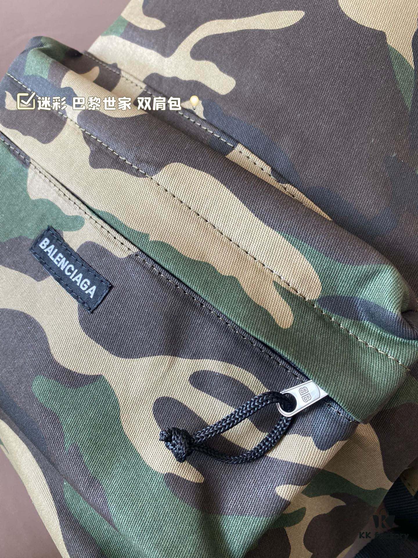 Camouflage Balenciaga Backpack 34*44cm, Stylish for Both Men and Women
