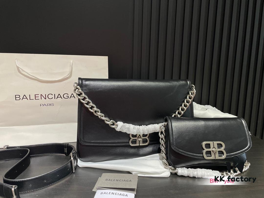 Small and Large Sizes with Foldable Gift Box Balenciaga BB Soft Flap Bag New Arrival