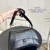 Large and Small (Foldable Box) BALENCIAGA Parisian Downtown Hourglass Bag in Black