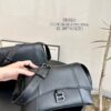 Large and Small (Foldable Box) BALENCIAGA Paris Down Town Hourglass Bag in Black