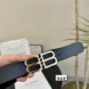 Balenciaga Belt [Heyha] Cowhide Leather Belt - Popular Unisex Design, Hottest Version, Full Packaging, High Quality, Non-Fading Hardware, Authentic-Like Buckle with Gift Box and Tote Bag