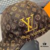 LV (Louis Vuitton) New Arrival Original Order Baseball Cap, Monogram Embroidery, 1:1 Precision Mold Customization, Authentic Monogram Fabric, Heavy Embroidery, Exquisite Craftsmanship