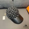 Box with Cloth Bag, LV (Louis Vuitton) New Original Single Baseball Cap, Cowhide Combined, 1:1 Mold Customized, Authentic Denim Fabric, Exquisite Craftsmanship, Superior Quality, Basic Head Circumference 56cm, Adjustable Patch