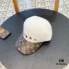 Louis Vuitton New Arrival Authentic Replica Baseball Cap, Classic Checkered Pattern, 1:1 Mold Customized, Original Department Store Fabric with Top-Grade Leather, Small Checkered Design, Stylish and High Quality, Basic Head Circumference 56cm, Adjustable Patch