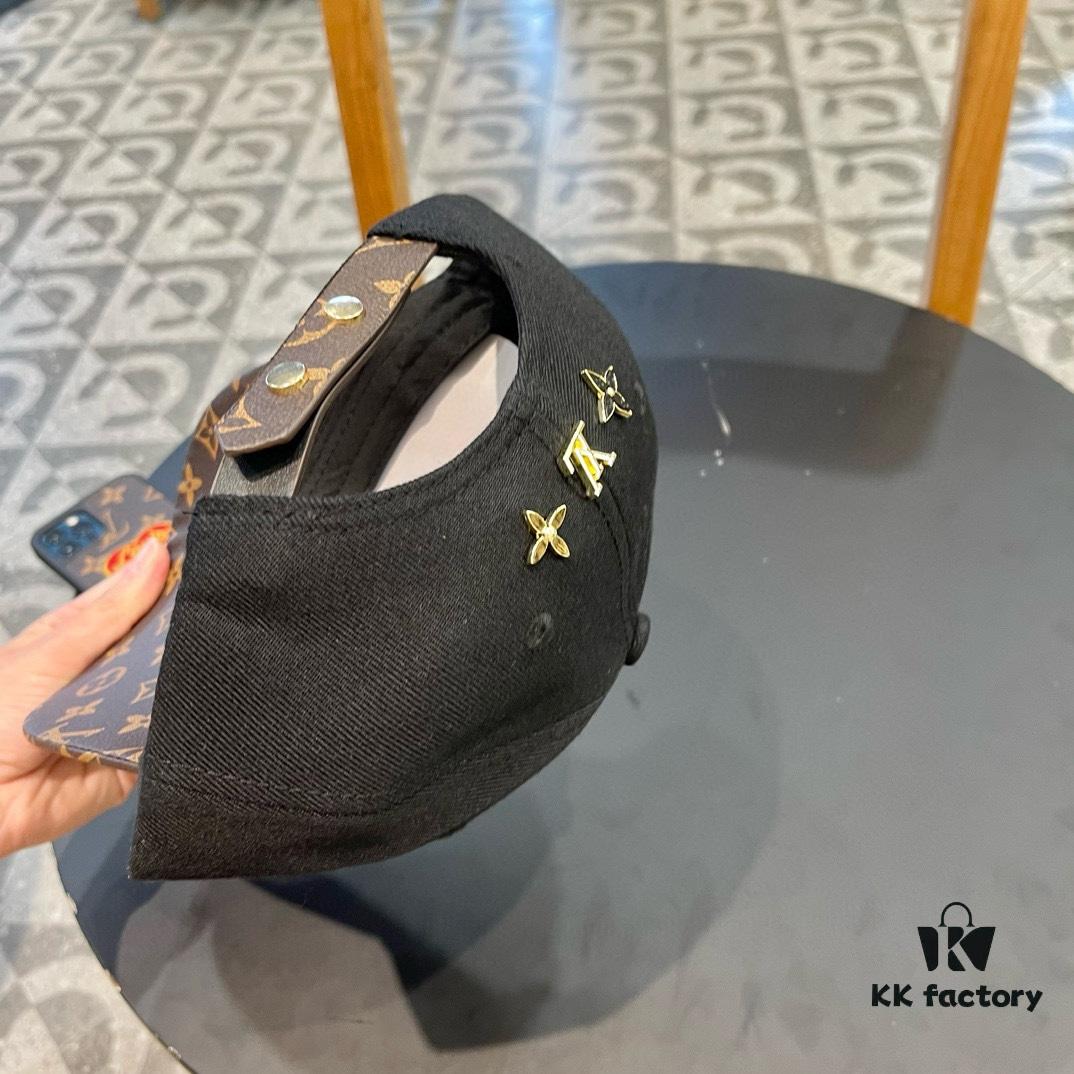 Louis Vuitton New Authentic Replica Baseball Cap, Classic Checkerboard Pattern, 1:1 Custom Molded, Original Store Fabric with Top-Grade Cowhide