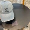Louis Vuitton LV Embroidered Baseball Cap, New Arrival from Official Counter, Unisex Sun Hat, Fisherman Cap, Knit Cap