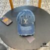 Louis Vuitton LV Embroidered Baseball Cap, New Arrival from Official Counter, Unisex Sun Hat, Fisherman Cap, Knit Cap