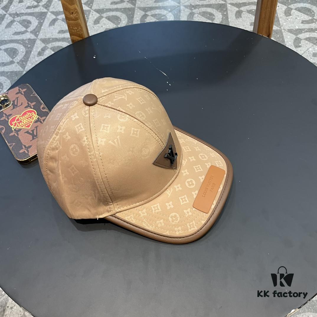 Louis Vuitton LV Embroidered Baseball Cap, New Arrival from Boutique, Unisex Sun Hat, Fisherman Cap, Knit Cap